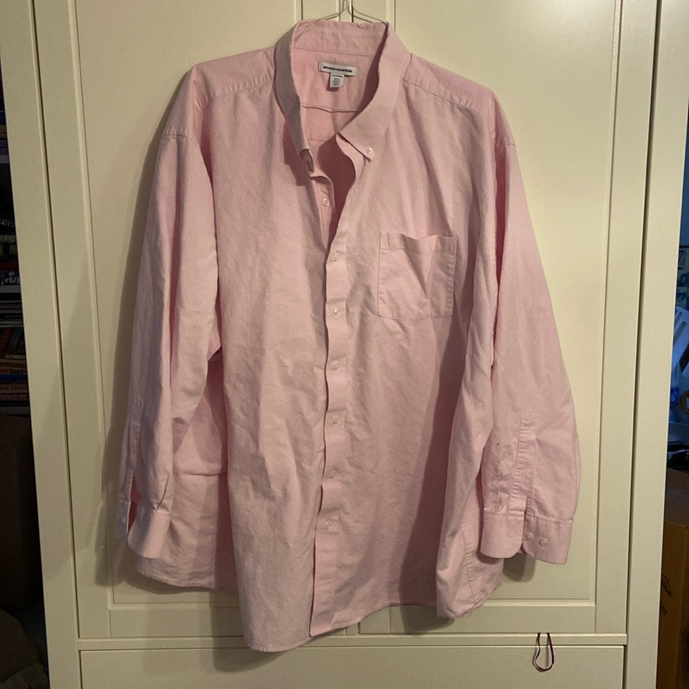Pink button down shirt